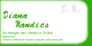 diana mandics business card